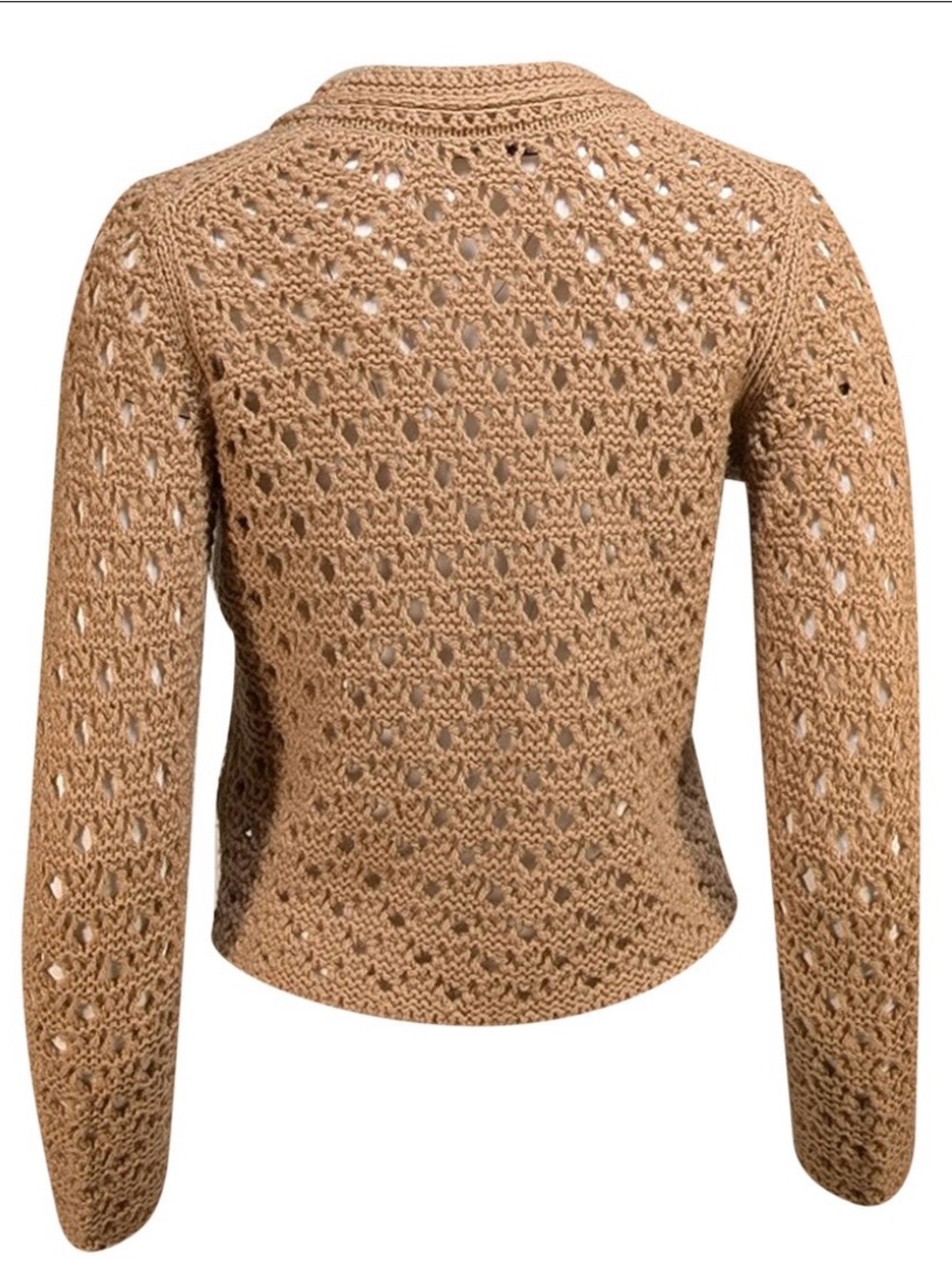 Vince Wool & Cashmere Crochet Cardigan in the shade Amber Light, Size M - Picture 5 of 13